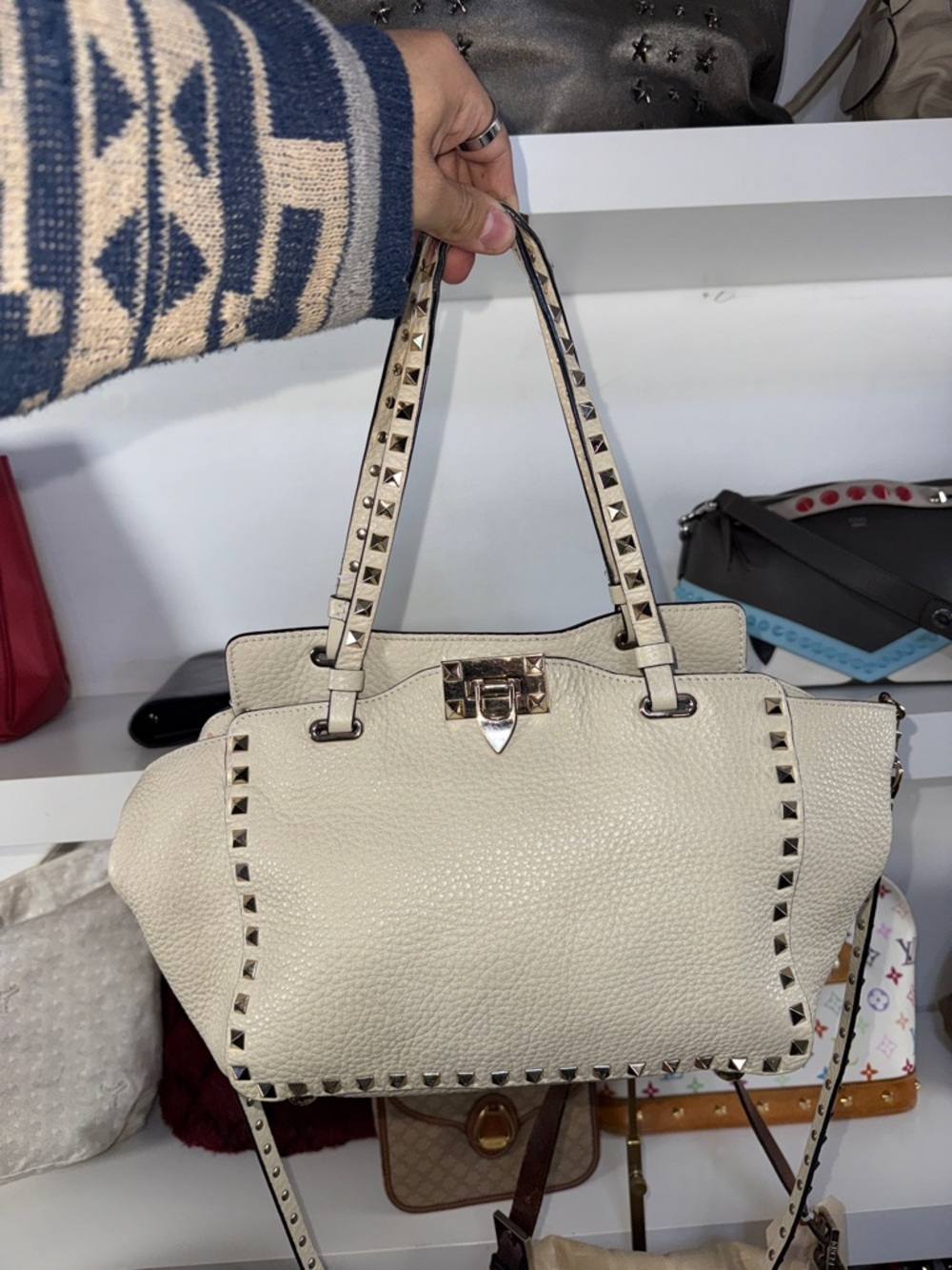 VALENTINO CREAM 2 WAY BAG